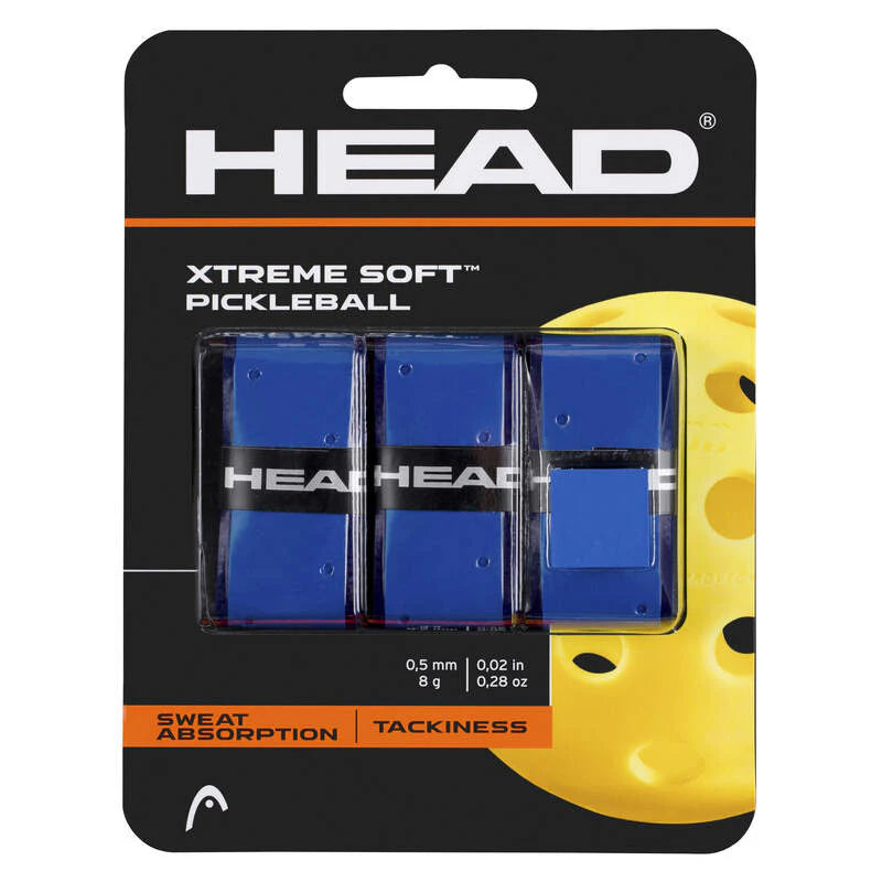 HEAD Xtreme Soft Pickleball Overgrip - 3 Pack - Blue